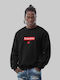 Soupreme Logo Parodie Sweatshirt Schwarz