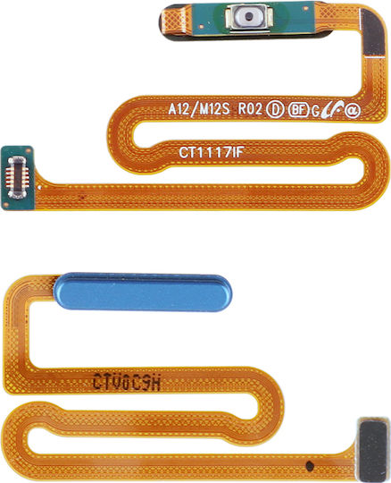 Flex Cable with Fingerprint in Blue color for Galaxy A12