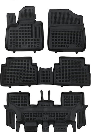 Rezaw Plast Set of Front and Rear Mats 4pcs Tray Type for Hyundai Santa Fe 2020+ Beige