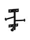 Atmosphera Wall Hanger Metal 3 Hooks Black 9.5x14.5x7cm