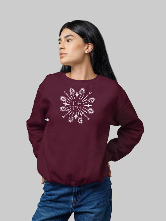 TKT Women's Fleece Sweatshirt Oxblood