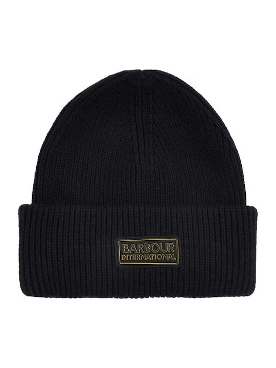Beanie Masculin Căciulă cu Tricotaj Rib în culoarea Negru