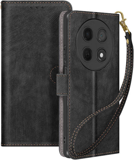 Avizar Folio Case Huawei Nova 12i Brushed Effect Wallet Black