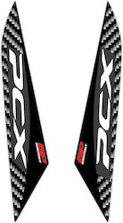 Gpk Set 3D Side Stickers Footrest Honda PCX 125 150 '18-'20 Black-Grey