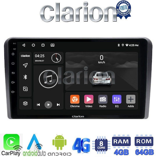 Clarion Ηχοσύστημα Αυτοκινήτου για Ford Transit / Tourneo 2018 (Bluetooth/USB/WiFi/GPS/Apple-Carplay/Android-Auto) με Οθόνη Αφής 9"