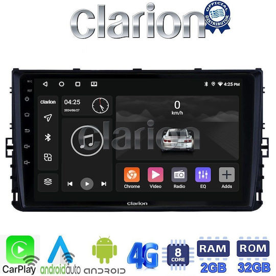 Clarion Автомобилна Аудио Система (Блутут/USB/WiFi/GPS/Apple-Carplay/Android-Auto) с Тъчскрийн 9"