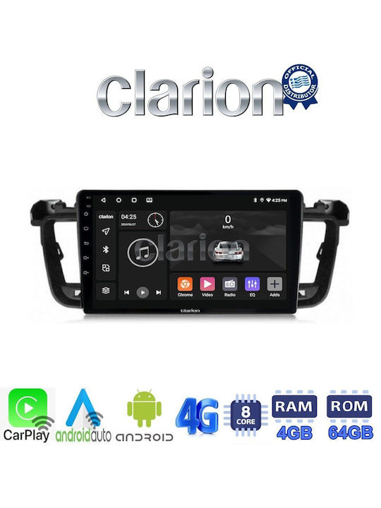Clarion Sistem Audio Auto pentru Peugeot 508 2010>2017 (Bluetooth/USB/WiFi/GPS/Apple-Carplay/Android-Auto) cu Ecran Tactil 9"