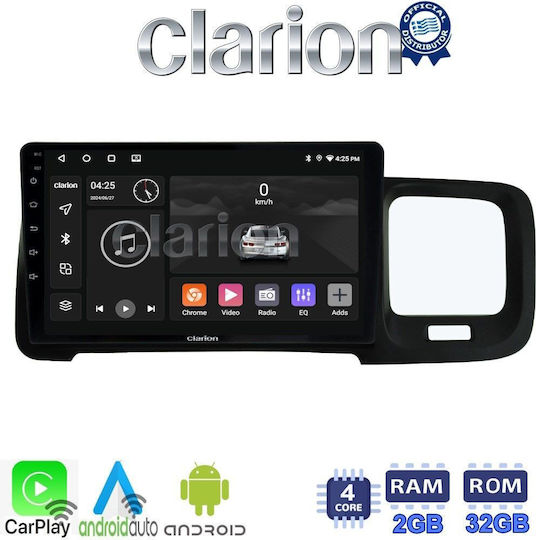 Clarion Car Audio System for Volvo S60 2010 > 2018 (Bluetooth/USB/WiFi/GPS/Apple-Carplay/Android-Auto) with Touch Screen 9"