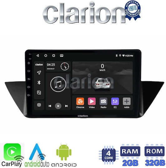 Clarion Auto-Audiosystem für BMW X1 (E84) 2009>2014 (Bluetooth/USB/WiFi/GPS/Apple-Carplay/Android-Auto) mit Touchscreen 9"