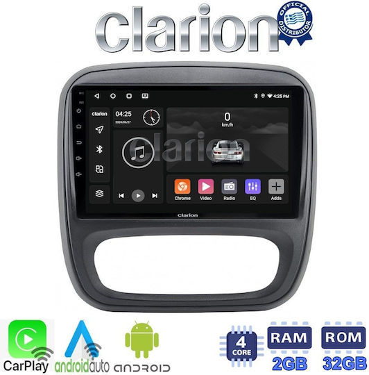 Clarion Ηχοσύστημα Αυτοκινήτου για Opel Vivaro Fiat Talento Nissan NV300 2014-2020 (Bluetooth/USB/WiFi/GPS/Apple-Carplay/Android-Auto) με Οθόνη Αφής 9"