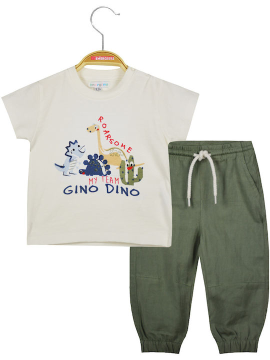 Set pentru copii cu pantaloni Vară 2buc Khaki