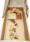 Beboulino Baby Cradle Bedding Set Books 6pcs Brown