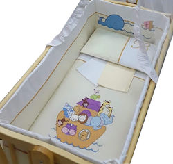 Beboulino Baby Cradle Bedding Set Dolphin 6pcs Yellow