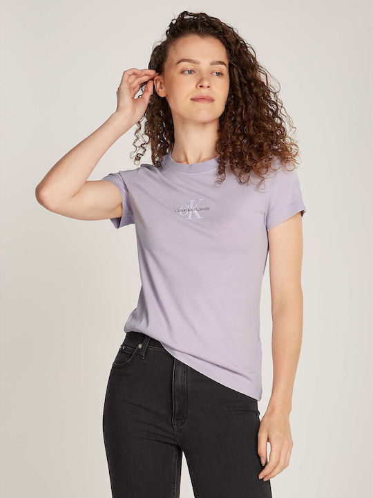 Calvin Klein Women's T-shirt Purple