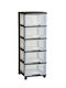 Curver Troleu Bucătărie Plastic Capacitate 5 Negru 37x39x100cm