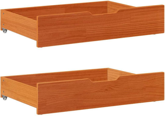 vidaXL Bed Drawer made of Wood Brown Candle 85x55x16cm 2pcs