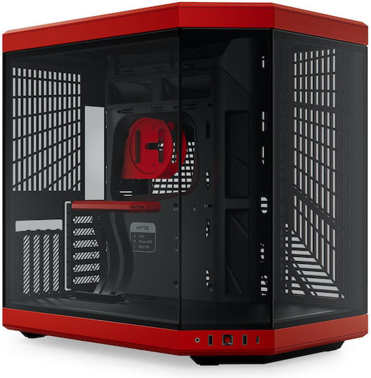 HYTE Y70 Gaming Midi Tower Computer Case with Side Window Black Cherry