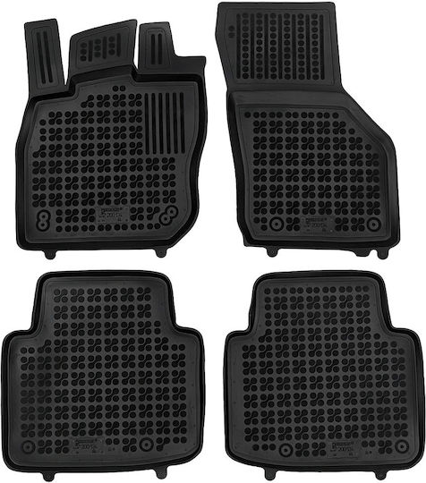 Rezaw Plast Set of Front and Rear Mats 4pcs Tray Type for Volkswagen Passat 2023+ Black