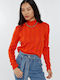 Women's Crop Sweater Orange