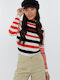 Women's Sweater Striped White