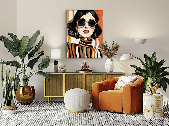 Orange Картина Платнен 90x120см