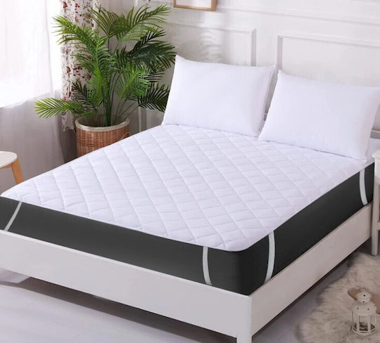 MayHome Protective Cover Queen with Elastic Bands White 160x200cm