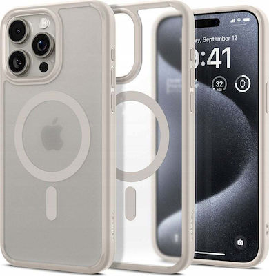 Spigen Ultra Hybrid MagFit Back Cover 2mm Frost Natural Titanium (iPhone 16 Pro Max)