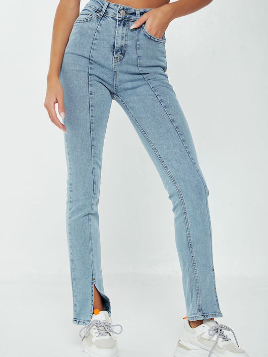 Women's Jean Trousers in Straight Line Blue