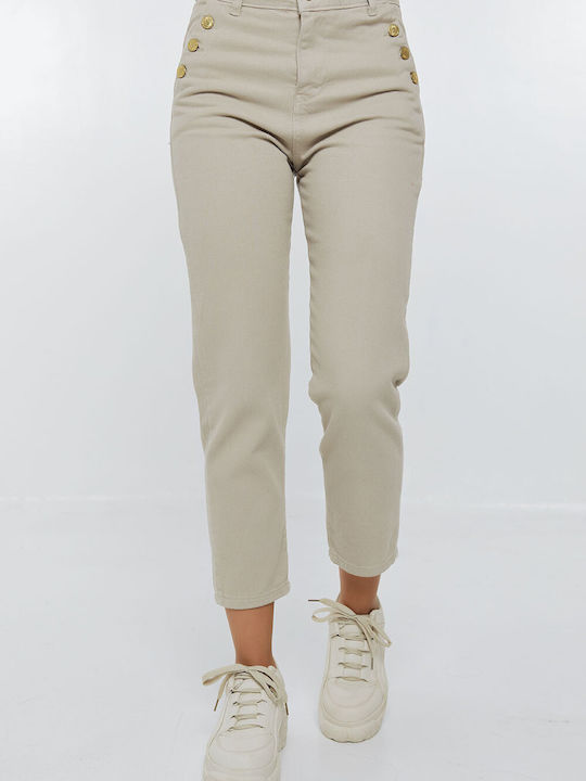 Damenjeanshose Beige