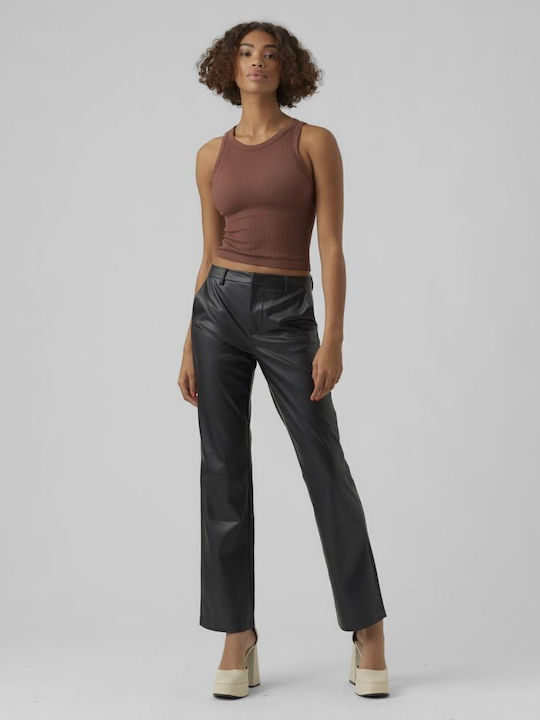 Damen Stoff Hose in Entspannter Passform Black