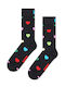 Happy Socks Heart Γυναικείες Κάλτσες Black