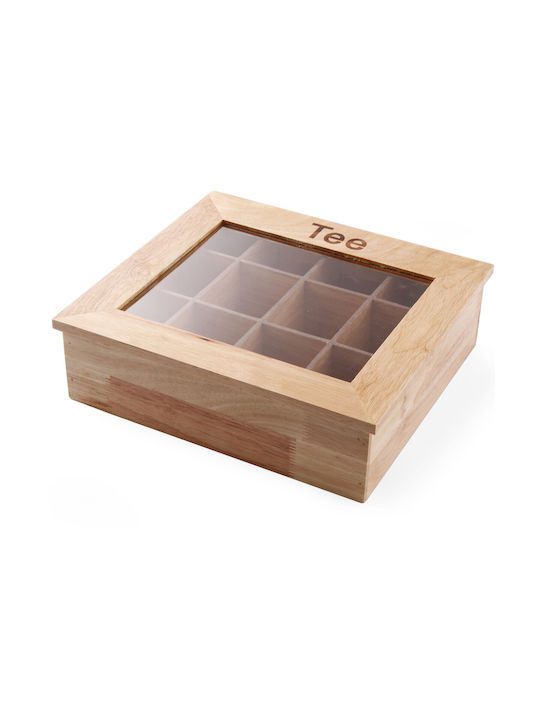 Hendi Wooden Tea Box with Lid 28x30cm 1 Piece