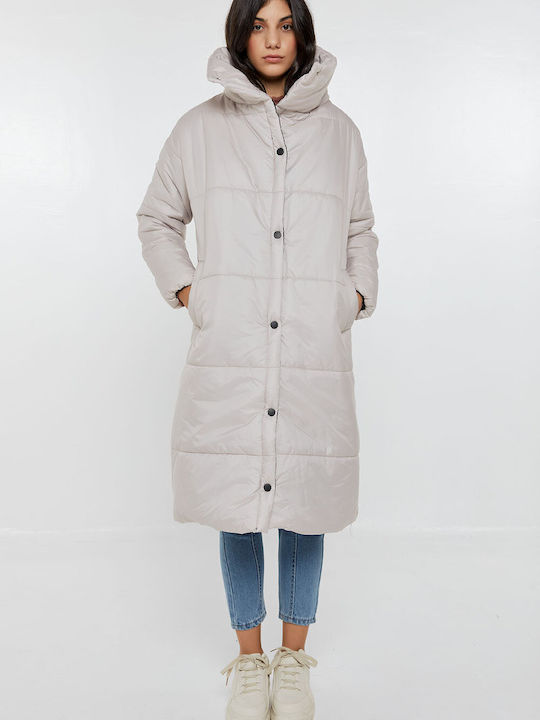 Women's Long Lifestyle Jacket for Winter Grey