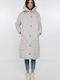 Women's Long Lifestyle Jacket for Winter Gray
