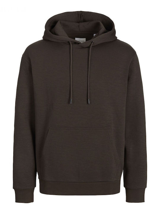 Jack & Jones Φούτερ με Κουκούλα Καφέ