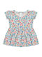 Kid Dress Flowers + Light Blue Bow