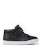 PEU Kids Sneakers High with Scratch Black