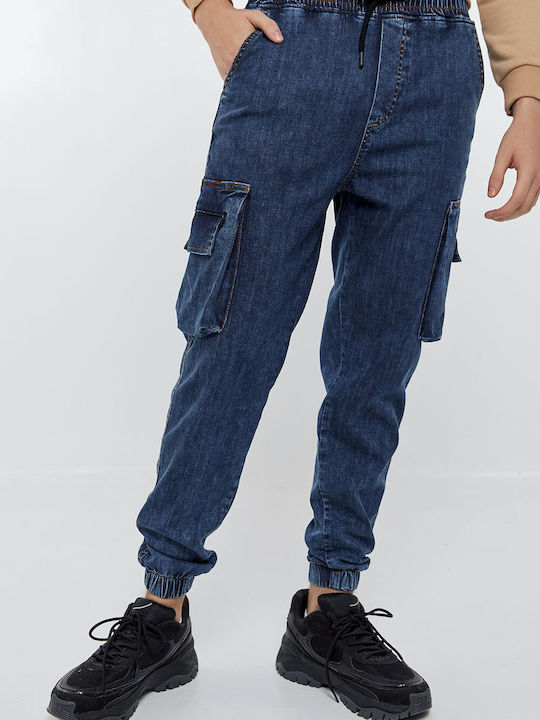 Men's Jeans Pants Cargo Blue