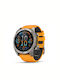 Garmin Fenix 8 Titanium 51mm Waterproof Smartwatch with Heart Rate Monitor (Sapphire, Titanium With Spark Orange/Graphite Silicone Band)