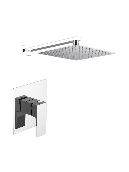 Vinci Built-in Mixer & Shower Head Set for Shower Silver