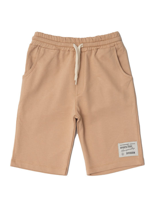 Pantaloni scurți Bermuda copii cu șnur maro