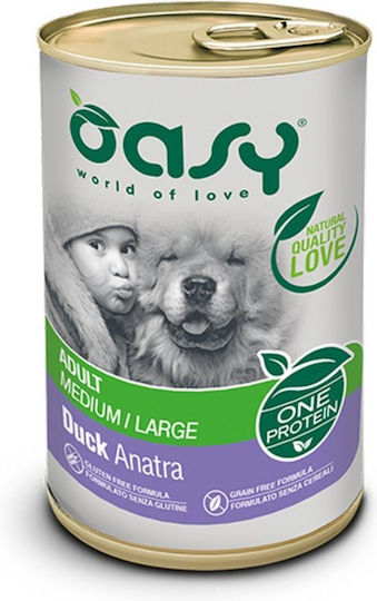 Oasy Nassfutter Hunde in Dose mit Ente und Fleisch 400gr