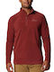 Columbia Klamath Range Ii Half Men's Long Sleeve Blouse with Zipper Red