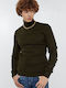 Langarm-Pullover Khaki