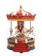 Fylliana Christmas Illuminated Decorative Carousel with Battery with Music and Movement 22x17x15cm.