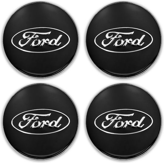 Τάπα Κέντρου Ζάντας Ford με Εσωτερική Διάμετρο 60mm Μαύρο 1τμχ