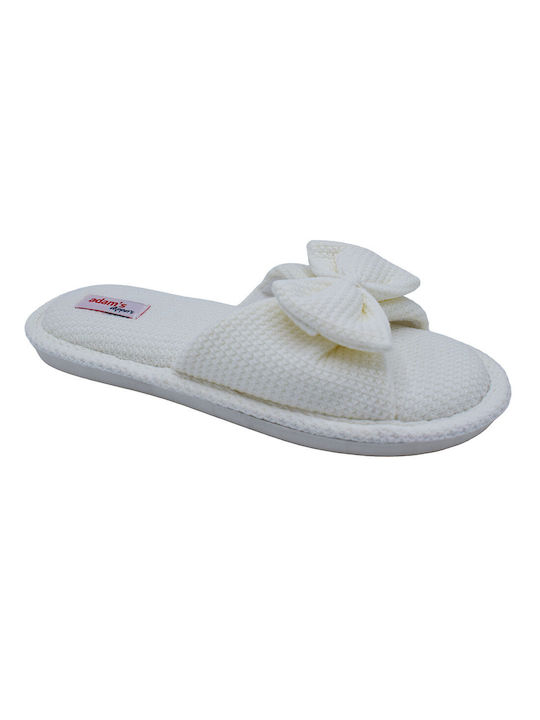 Adam's Shoes Winter Women's Slippers in White color