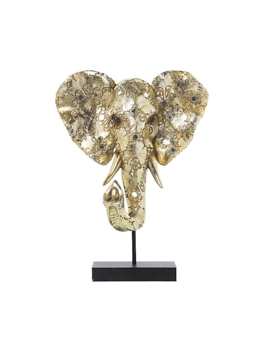 Bust Alexandra House Living Gold Plastic Elephant 16 X 31 X 39 Cm