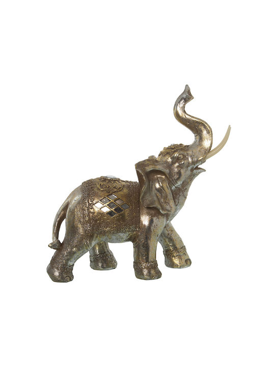 Decorative Figure Alexandra House Living Gold Plastic Elephant 18 X 34 X 35 Cm