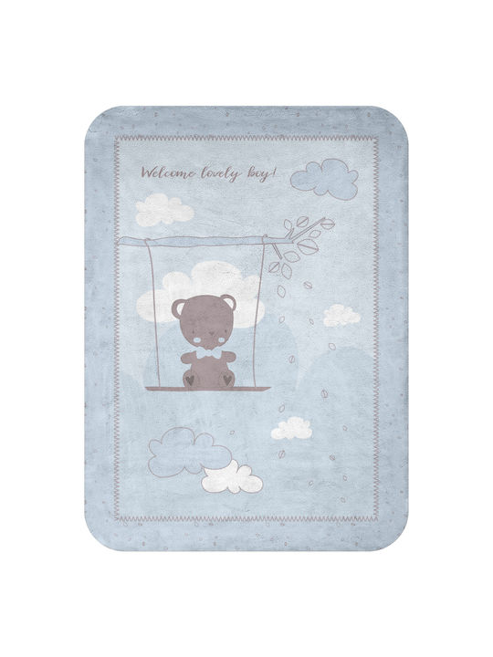 Kikka Boo Κουβέρτα Κούνιας Dream Big Fleece Μπλε Blue 110x140εκ.